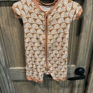 Little Sleepies Brown and White One Piece